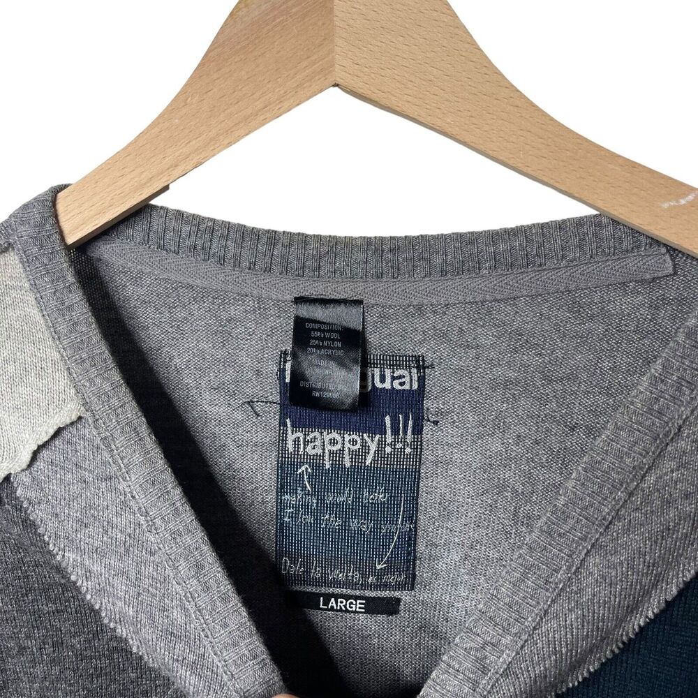 Desigual Patchwork Wool Blend Pullover Sweater Ju… - image 7